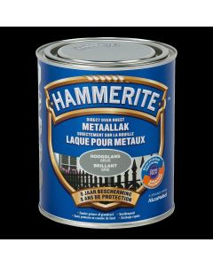 HAMMERITE METAALLAK HOOGGLANS GRIJS 0,75 L