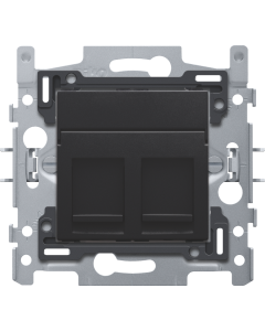 STOPCONTACT 2XRJ45 UTPCAT5 BLACK