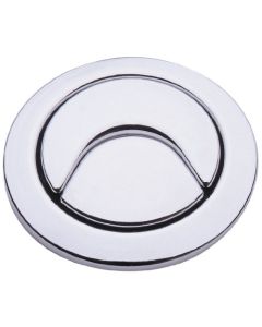 1 Siamp duwknop kompleet voor mechanisme 36a 3/6 l - verchroomd