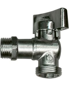 1 Hoekstopkraan met kogel 3/4" - Messing