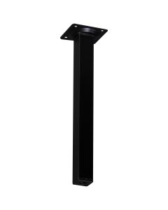 Merkloos Meubelpoot Vierkant 25x25mm, 25cm, zwart