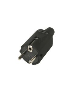 STEKKER RUBBER 16A ZWART