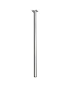 Merkloos Meubelpoot Rond Ø30mmx75cm, alu. kleurig