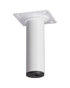 Merkloos Meubelpoot metaal Rond Ø30mmx10cm, wit