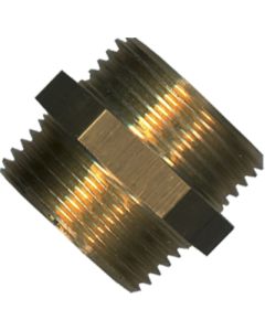1 Dubbel nippel 4/4" MM - messing