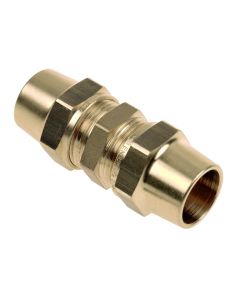 1 Gas-klemkoppeling recht 15 mm - messing
