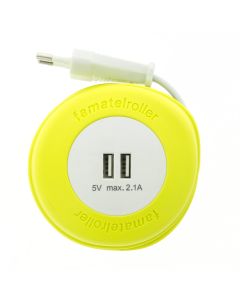 VERLENGSN OPROLBAAR 2M 2XUSB FLUO