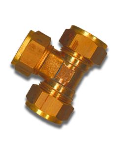 1 Klemkoppeling T 10 x 10 x 10 mm - messing