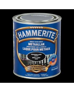 HAMMERITE HOOGGLANSLAK ZWART 0,75 L