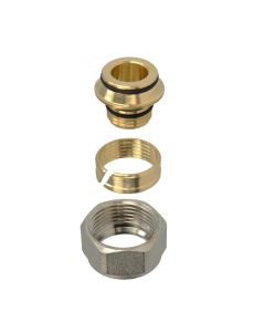 1 Klemkoppeling recht 20 mm x 3/4" F - messing