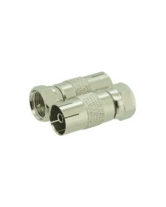 CONNECTOR SAT/TV V METAAL 2ST