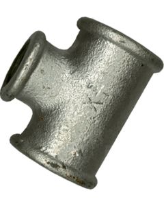 1 T-verloopstuk 3/4" F x 1/2" F x 3/4" F - verzinkt