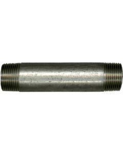 1 Draadstuk 2x draad 1/2" x 100 mm MM - verzinkt