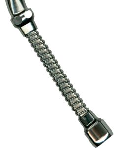 1 Straalbreker met metalen slang met draad - verchroomd
