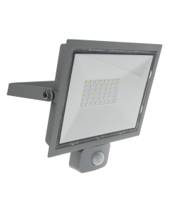 STRALER LED 2400LM 30W CW PIR GRIJS
