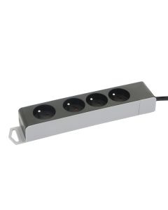 4V STOPCONTACT +1.5M ZWART