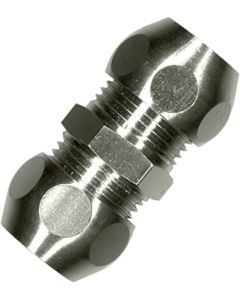 1 Koppeling recht 10 x 10 mm - verchroomd