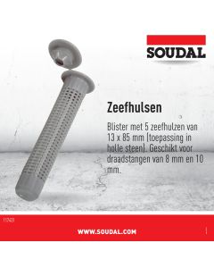 Set zeefhulsen 15/13x85mm 5 stuks