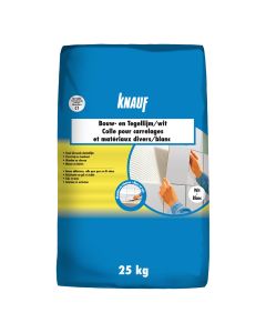 Knauf, Poedervormige Bouw- en tegellijm C1, Wit 25 kg