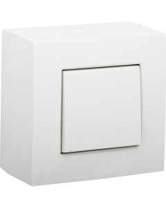 SCHAKELAAR 2P+OPBOUWDOOS WHITE