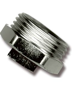 1 Eindstop 1/2" M - verchroomd