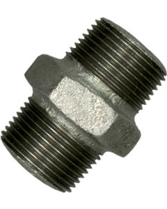 1 Dubbel nippel 4/4" MM - verzinkt
