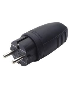 STEKKER RUBBER 16A ZWART