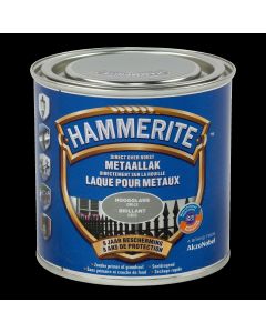 HAMMERITE METAALLAK HOOGGLANS GRIJS 0,25 L