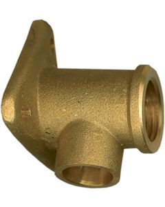 1 Muurplaat enkel 15 mm x 1/2" F - messing