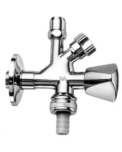 1 Hoekstopkraan met aansluiting 3/4" - Messing
