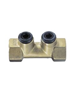 Terugslagklep 1/2" FF - messing