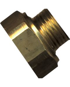 1 Verloopnippel 1/2" F x 3/8" M - messing