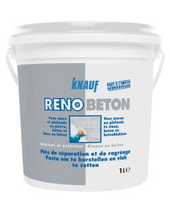 Knauf, Renobeton, Reparatiepasta voor muren in steen, beton en betonblokken, 1 l