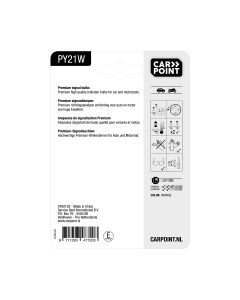 Carpoint Premium Autolampen 12V PY21W 2 Stuks