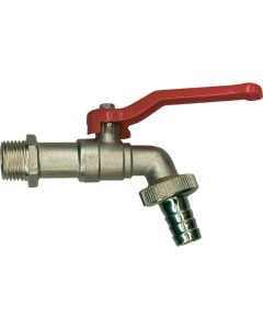 1 Dubbeldienstkraan met kogel 3/4" - Messing