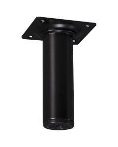 Merkloos Meubelpoot metaal Rond Ø30mmx10cm, zwart