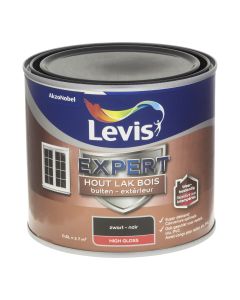 LEVIS EXPERT HOUT LAK BUITEN HIGH GLOSS ZWART 0,5 L