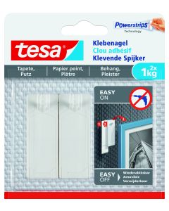 tesa® Klevende Spijker voor Behang & Pleisterwerk 1kg, 2 stuks