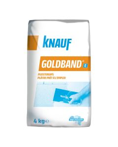 Knauf, Goldband, Hoogwaardig, eenlagig pleister voor binnenwanden en plafonds, Wit, 4kg