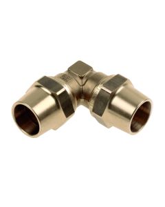 1 Gas-klemkoppeling knie 90° 15 mm - messing