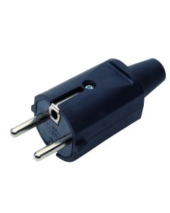 STEKKER PVC 16A 2P+A ZWART