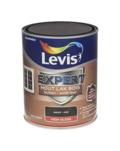LEVIS EXPERT HOUT LAK BUITEN HIGH GLOSS ZWART 1 L