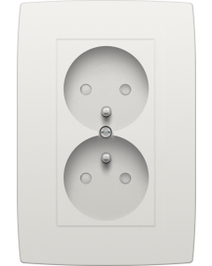STOPCONTACT 2V +A WHITE