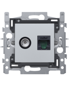 STOPCONTACT COAX+RJ45 STERLING