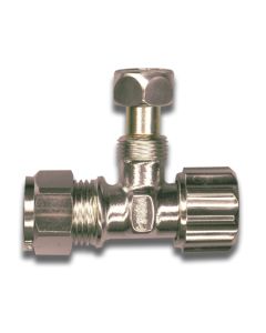 1 Jachtbakkraan haaks 3/8" F x 15 BICO - Messing
