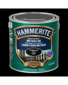 HAMMERITE SATIJNGLANSLAK ZWART 2,5 L
