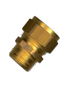 1 Klemkoppeling recht 1/2" M x 10 mm - messing