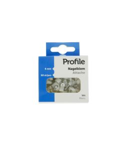 NAGELKLEM ROND 6MM WIT 50ST