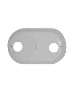 1 Buisrozet dubbel voor buis 16 mm - Kunststof