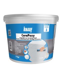 Knauf, Cerapoxy, Voegmiddel voor keramische tegels, Cementgrijs 3 kg